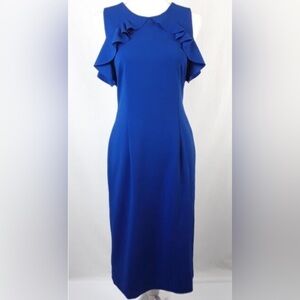 NWT Ivanka Trump Blue Dress with ruffles